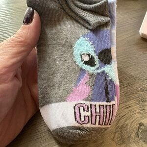 Chill Gray and Purple Kids Socks